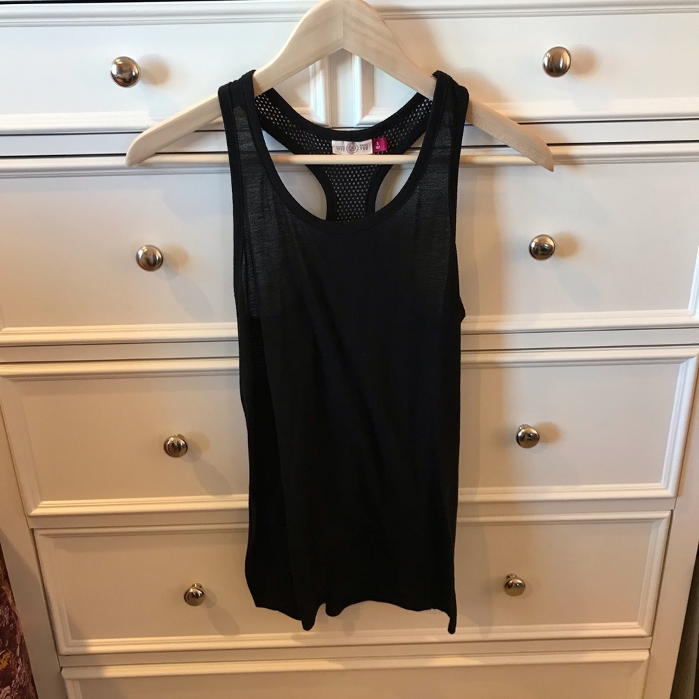 ☀️Mesh Black Tank Top